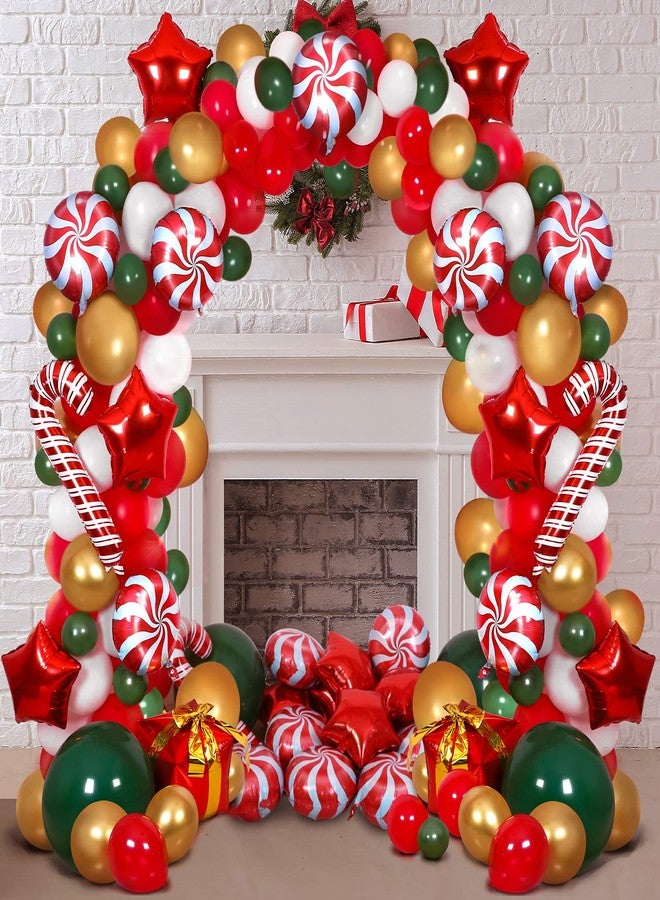 RUODON Christmas Balloon Arch Kit - 233 Pieces with Candy, Cane, Latex, Gift Box & Star Balloons for Party Decorations - Image 5